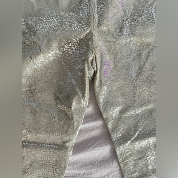 Vintage Genuine Leather Iridescent Snake Print Pant - Picture 5 of 5